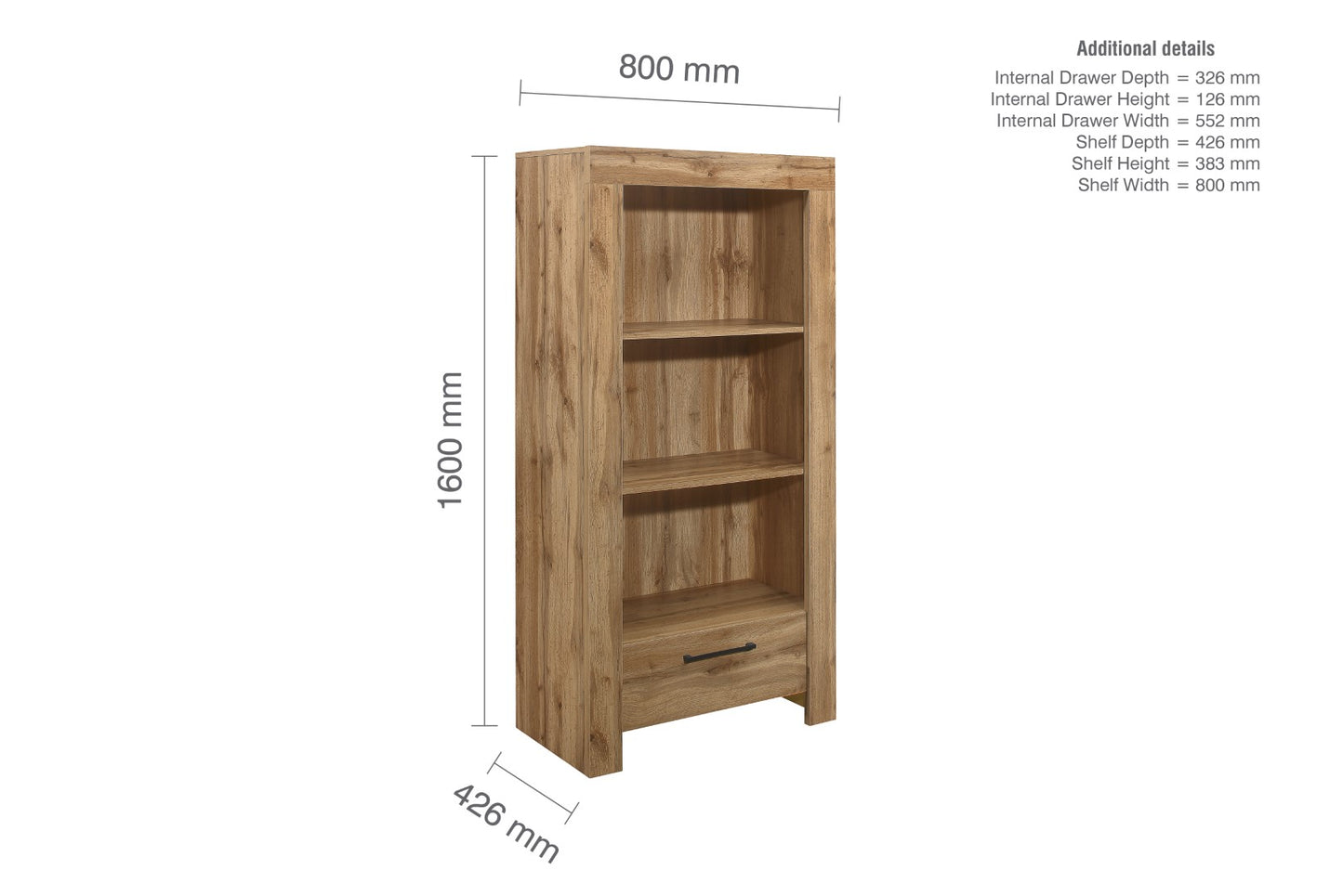 Birlea Compton Oak Bookcase