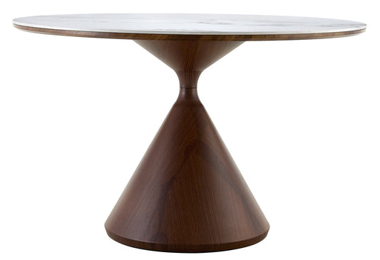 Giatalia Corteo 119cm Walnut & White Dining Table