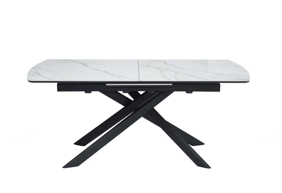 Giatalia Cosma White & Sunset Cloud Vien Ceramic Extending Dining Tabl ...