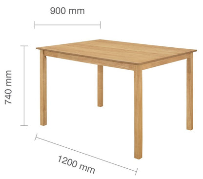 Birlea Cottesmore Oak Rectangle Dining Set With 6 Upton Chairs