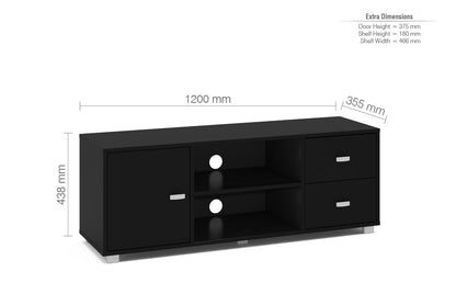 Birlea Covent Black Tv Unit