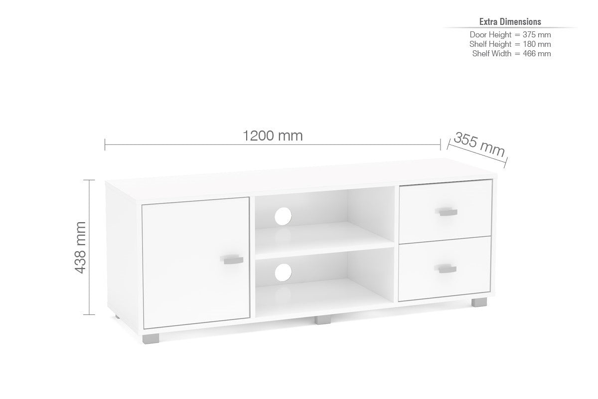 Birlea Covent White Tv Unit