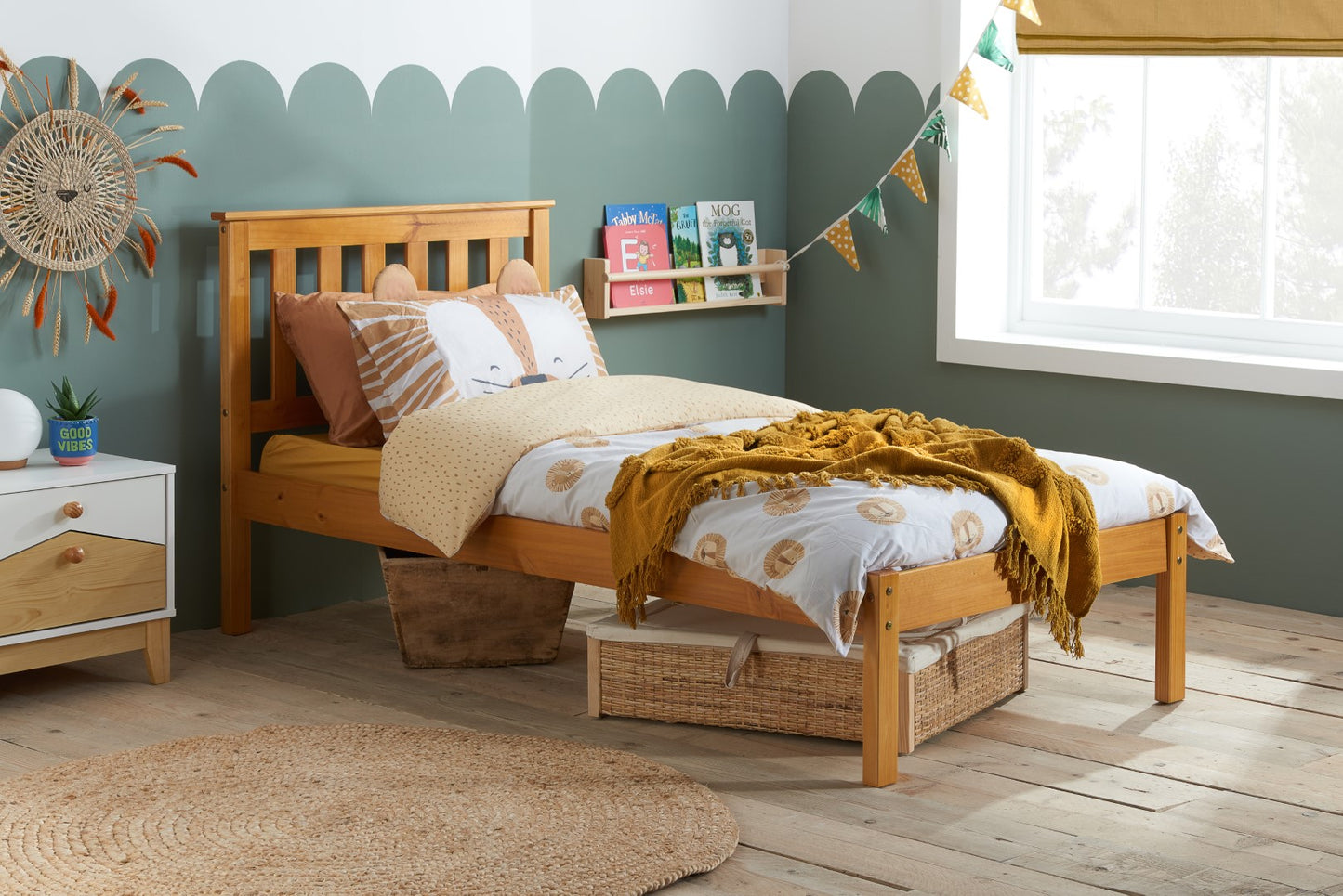 Birlea Denver 3ft Single Oak Pine Bed Frame