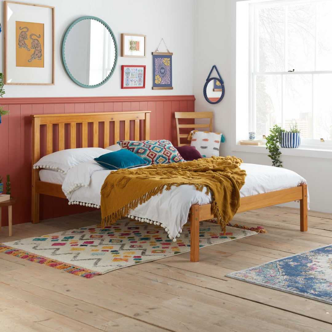 Birlea Denver 4ft6 Double Oak Pine Bed Frame