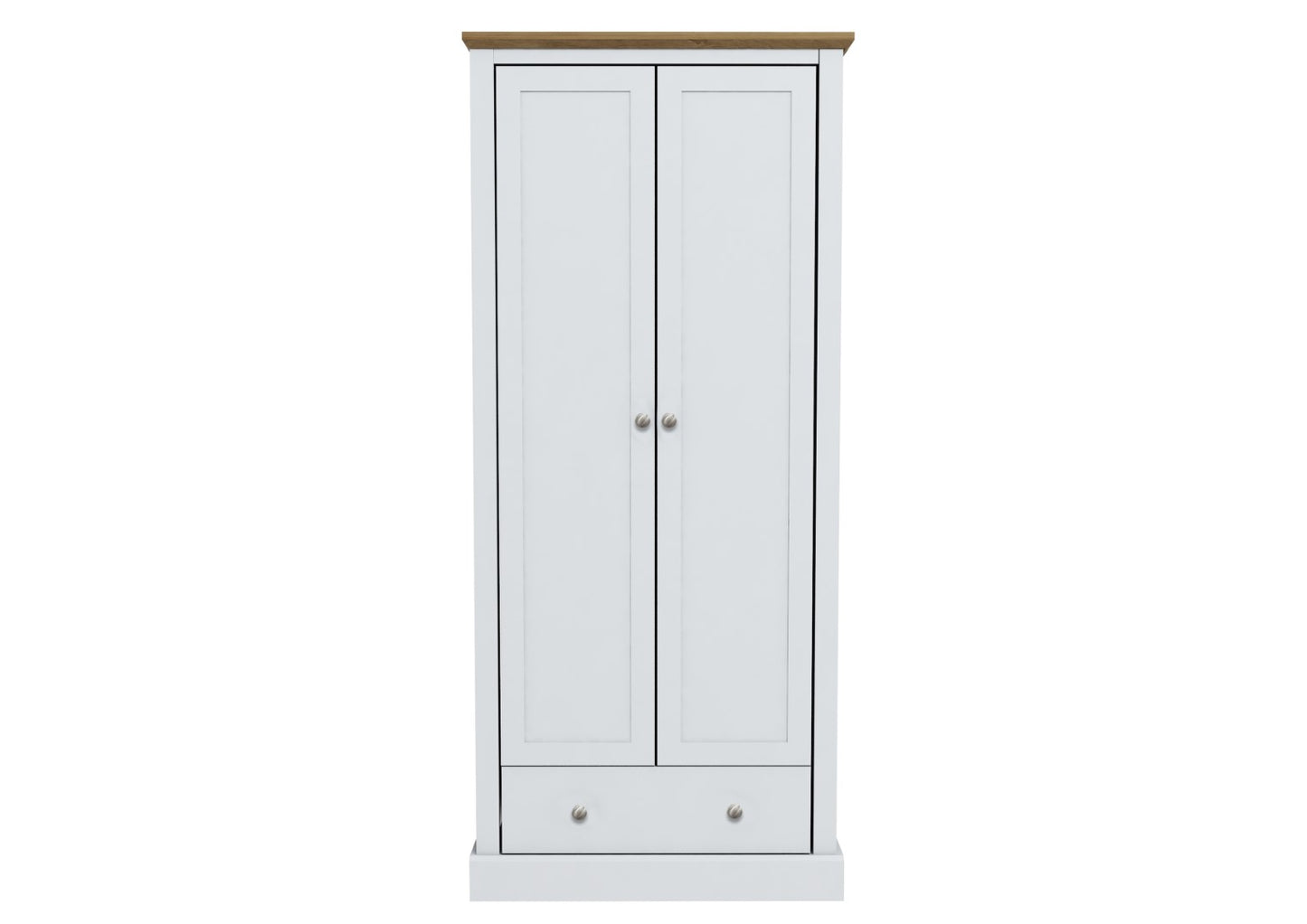 LPD Devon White 2 Door Wardrobe