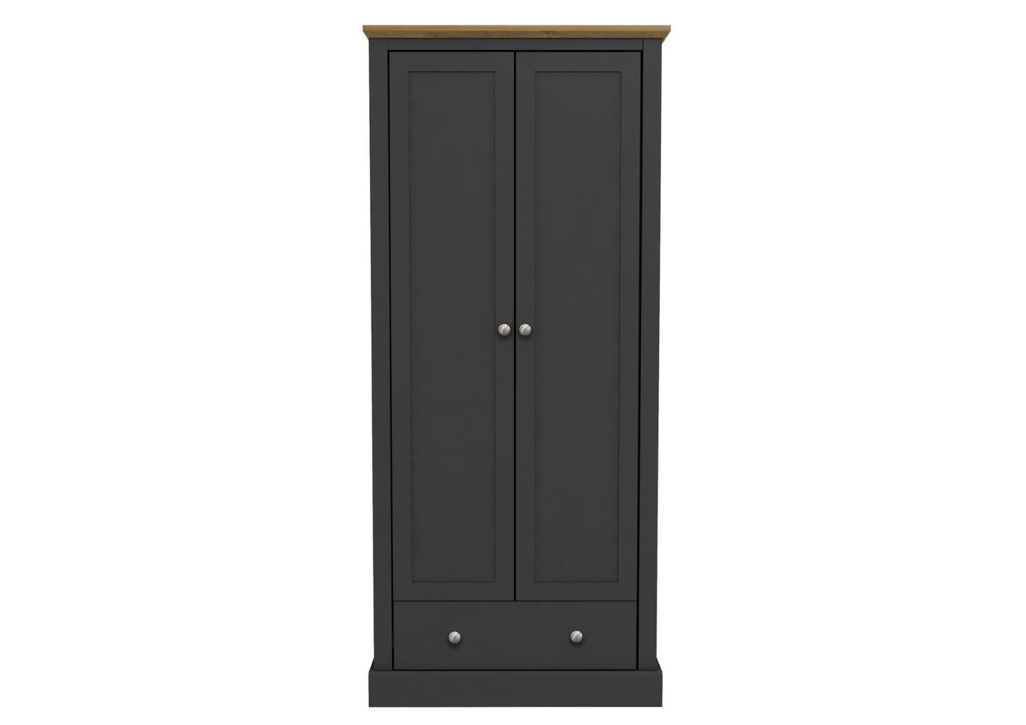 LPD Devon Charcoal 2 Door Wardrobe