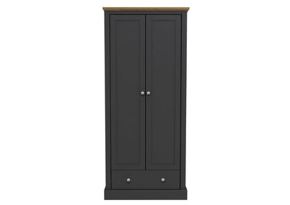 LPD Devon Charcoal 2 Door Wardrobe