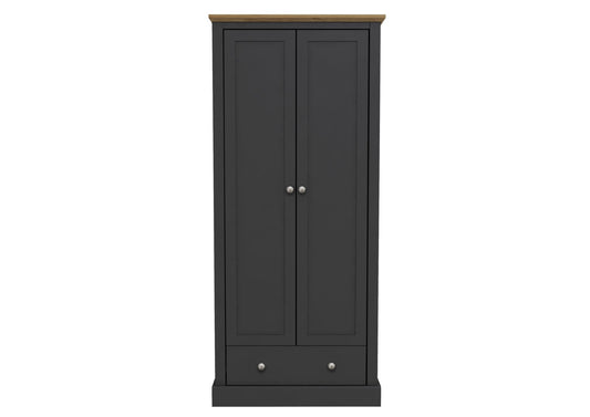 LPD Devon Charcoal 2 Door Wardrobe