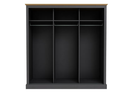 LPD Devon Charcoal 3 Door Sliding Wardrobe