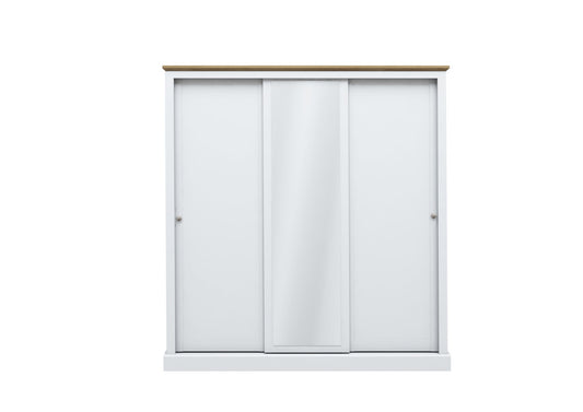 LPD Devon White 3 Door Sliding Wardrobe