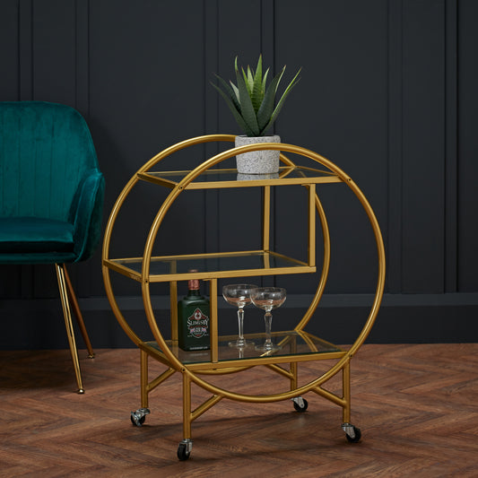 Dixie Gold Metal Drinks Trolley