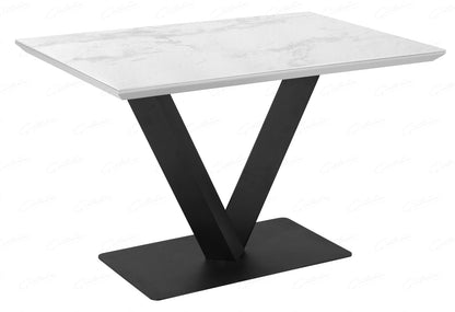 Giatalia 120cm Alessia White Ceramic Dining Table