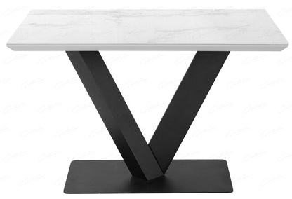 Giatalia 120cm Alessia White Ceramic Dining Table