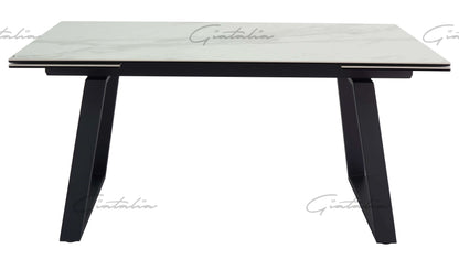 Giatalia Dante 160cm-240cm White Ceramic Extending Dining Table