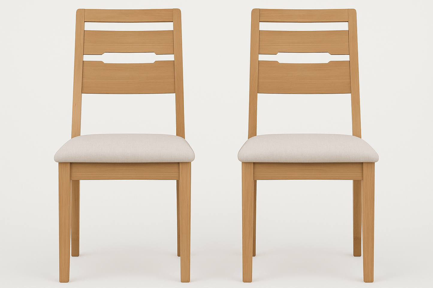 Dining Chair Pair of Curve Oak Dining Chairs CUR403 by julian bowen