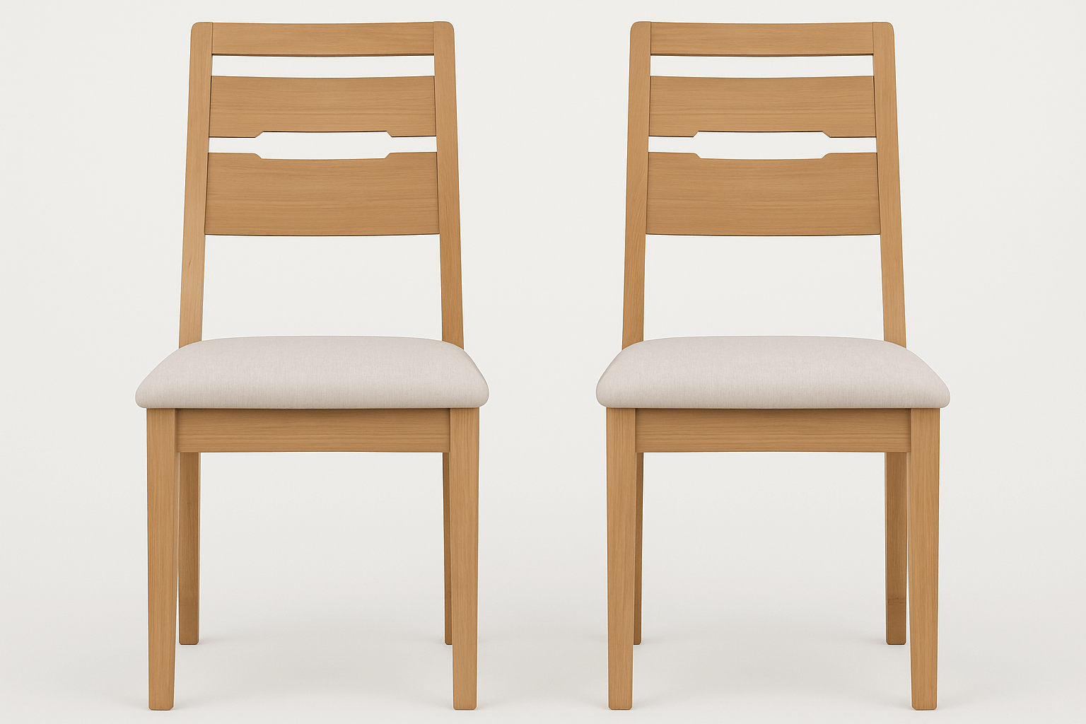 Dining Chair Pair of Curve Oak Dining Chairs CUR403 by julian bowen