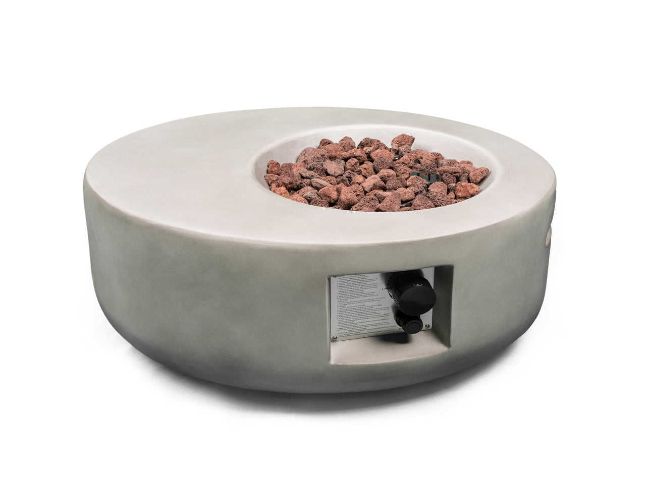 MDA Designs Echo light Stone Outdoor Propane Fire Pit