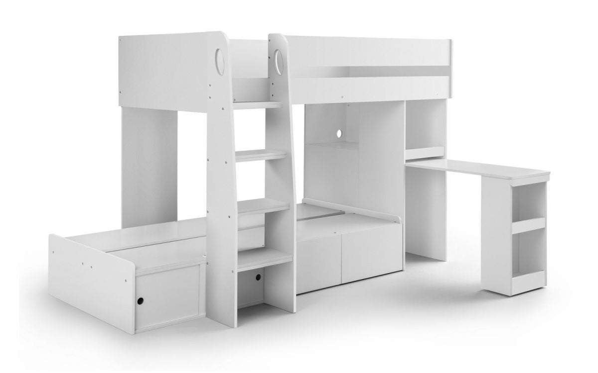 Julian Bowen Eclipse White Wooden Bunk Bed