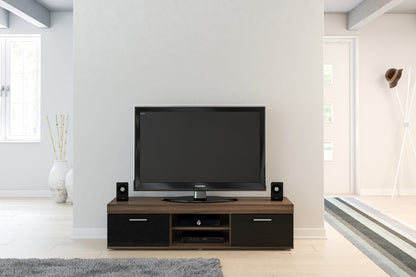 Birlea Edgeware Walnut & Black Tv Unit