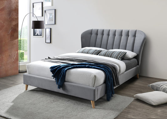 Birlea Elm 5ft Kingsize Grey Fabric Bed Frame