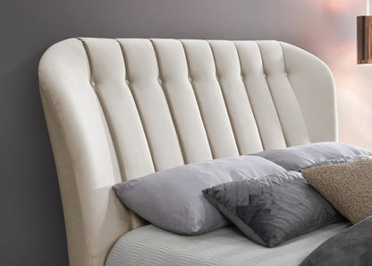 Birlea Elm 4ft Small Double Warm Stone Fabric Bed Frame