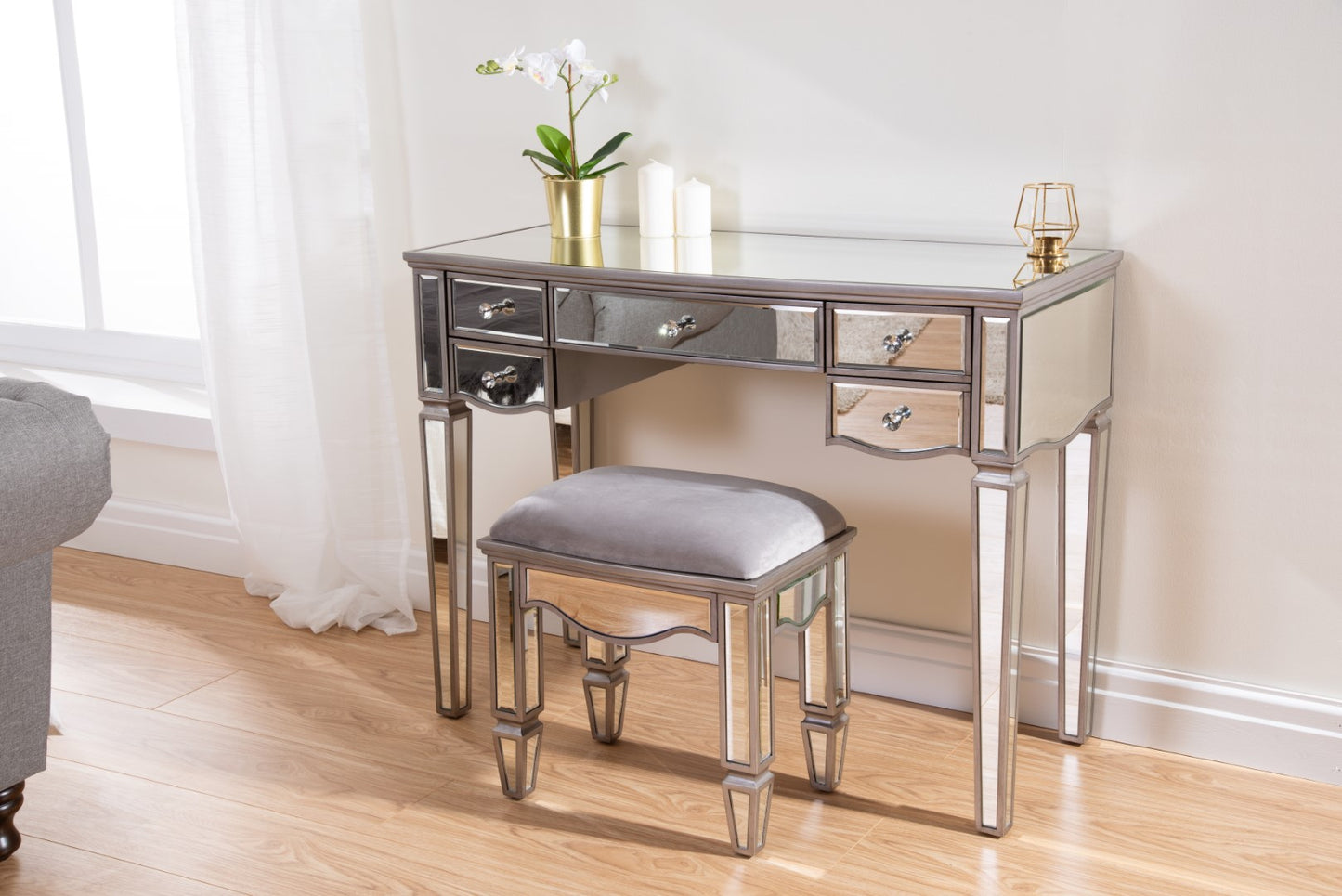 Elysee Mirrored Dressing Table