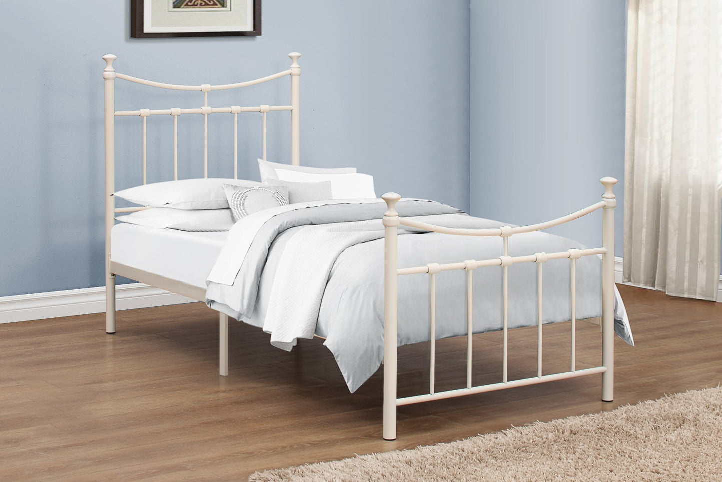 Birlea Emily 3ft Single White Metal Bed Frame