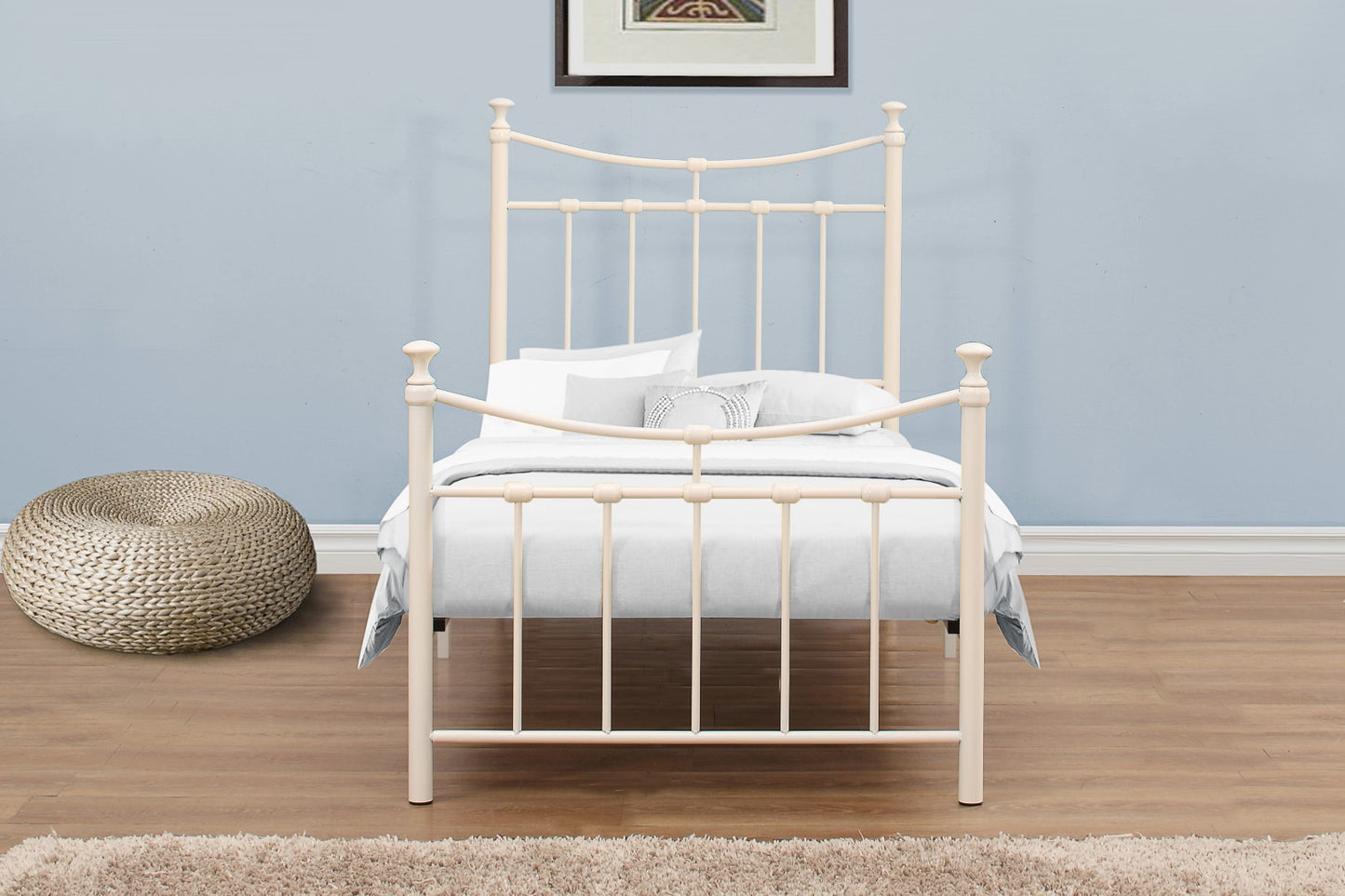 Birlea Emily 3ft Single White Metal Bed Frame