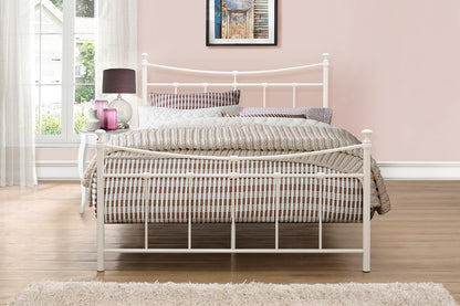 Birlea Emily 4ft Small Double White Metal Bed Frame