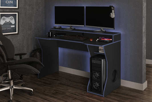 Birlea Enzo Black & Blue Gaming Computer Desk