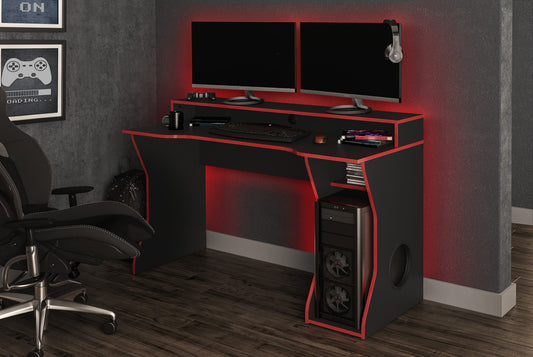 Birlea Enzo Black & Red Gaming Computer Desk