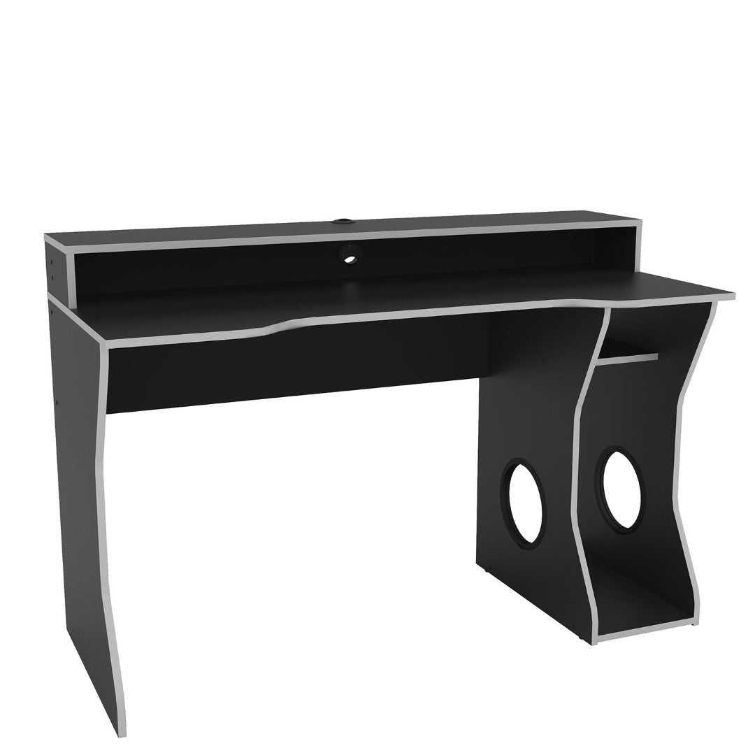 Birlea Enzo Black & Silver Gaming Computer Desk