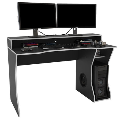 Birlea Enzo Black & Silver Gaming Computer Desk