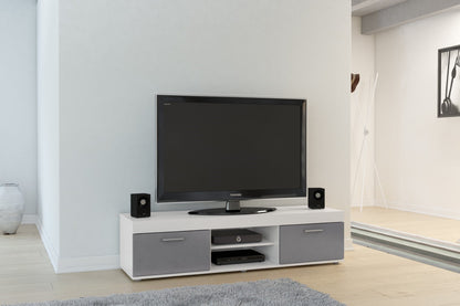 Birlea Edgeware White & Grey Tv Unit