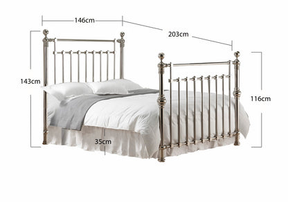 Time Living Edward 4ft6 Double Chrome Metal Bed Frame