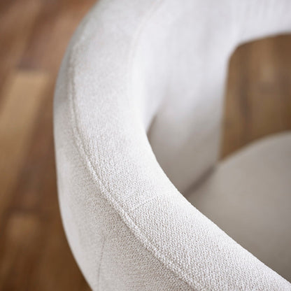 Elara Cream Chenille Upholstered Chair