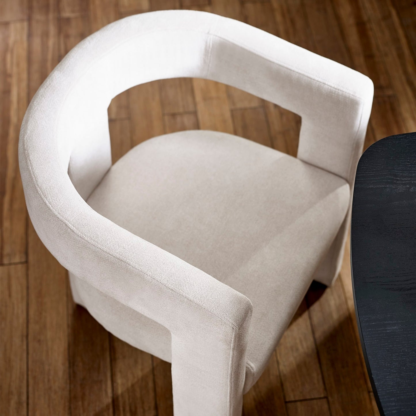 Elara Cream Chenille Upholstered Chair