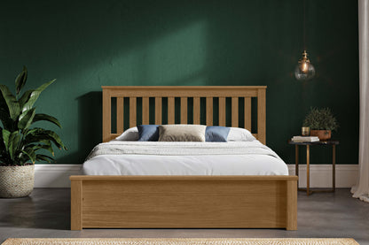 Emporia beds bradgate solid wooden ottoman oak finish sale