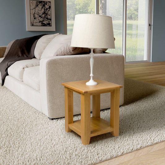 Shankar Furniture Madrid Oak End Table ( Fully assembled)