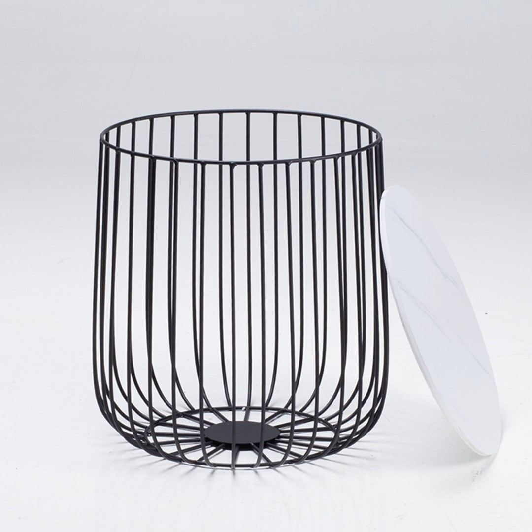 LPD Enzo Small Marble Effect Cage Table