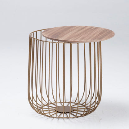 LPD Enzo Oak Small Cage Table