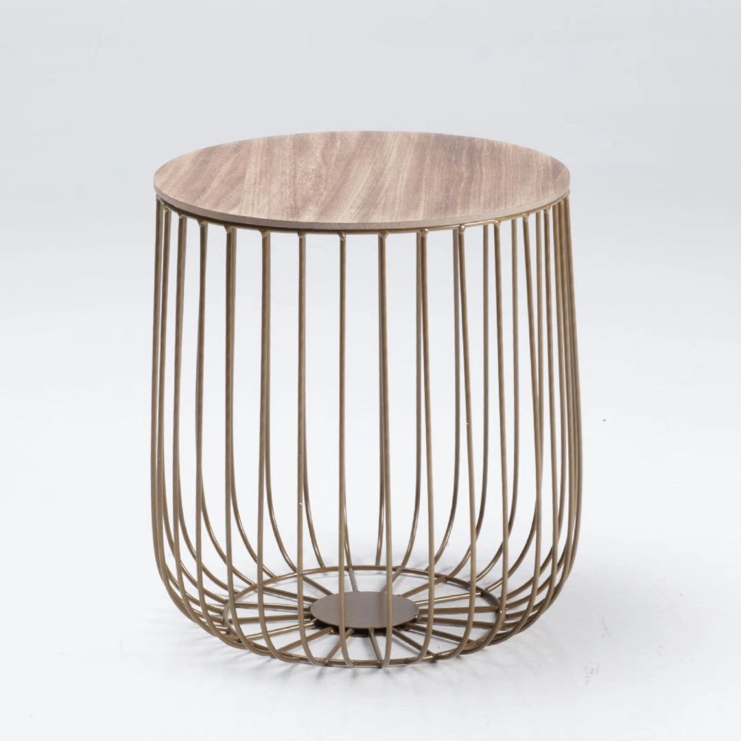 LPD Enzo Oak Small Cage Table