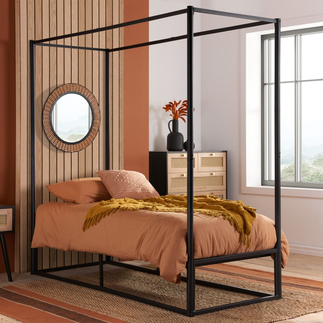 Birlea Farringdon 3ft Single Black Metal 4 Poster Bed Frame