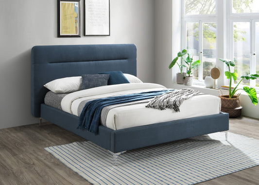 Birlea Finn 4ft6 Double Blue Fabric Bed Frame