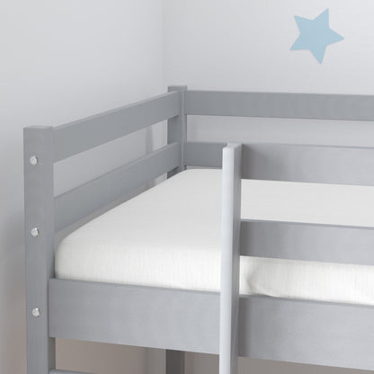 Birlea Frankie 3ft Single Grey Pine Midi Sleeper Bed With Slide