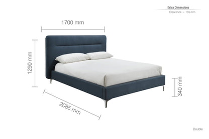 Birlea Finn 4ft6 Double Blue Fabric Bed Frame