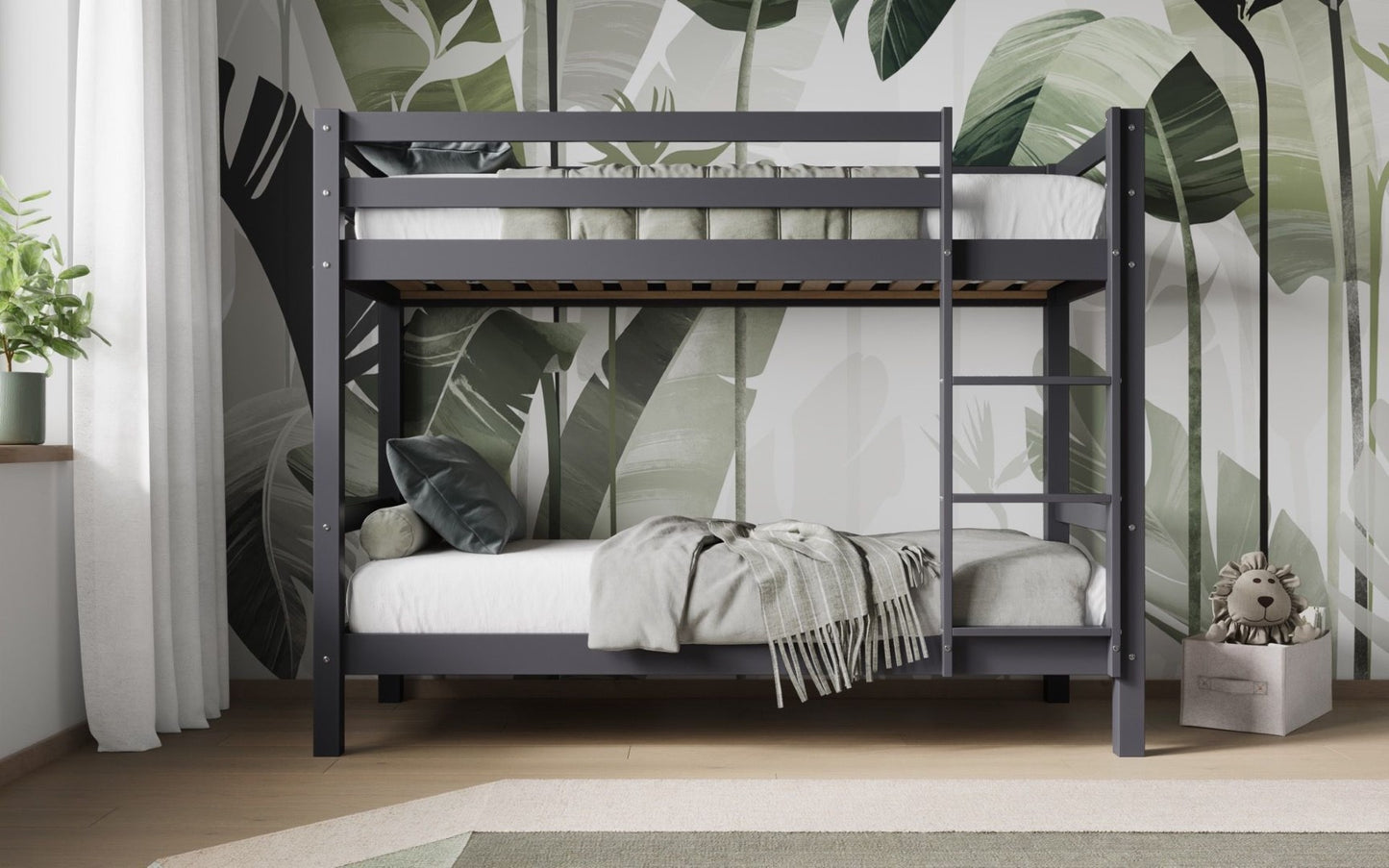 Flair Furnishings Callisto Grey Shorty Bunk Bed Frame