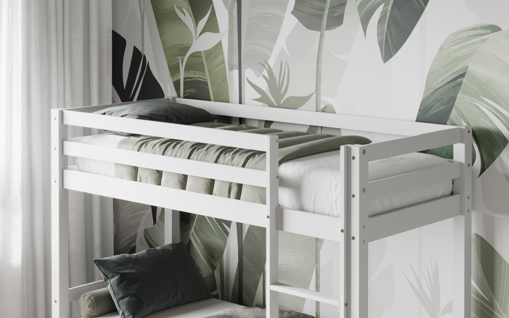 Flair Furnishings Callisto White Shorty Bunk Bed Frame