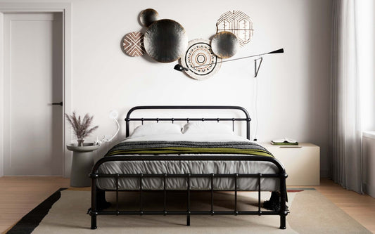 Flair Furnishings Compton 4ft6 Double Black Metal Bed