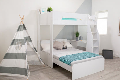 Flair Furnishings Cosmic White L Shaped Triple Bunk Bed